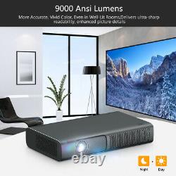 DLP Android 4K WIFI Home Theater Projector 3D 9000Lumen Cinema HDMI USB HD 1080P