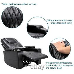 Electric Recliner Chair Lighting Gaming Home Theater Seating Leather Sofa PZ