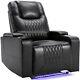 Electric Recliner Chair Lighting Gaming Home Theater Seating Leather Sofa Qb