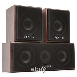 Fenton 5.0 Surround Sound Speakers System Hi Fi Home Cinema Theatre Black