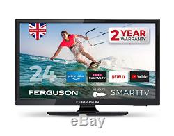 Ferguson F24RTS-12V 24 HD Ready LED 12 Volt Smart TV with Wi-Fi Black one size