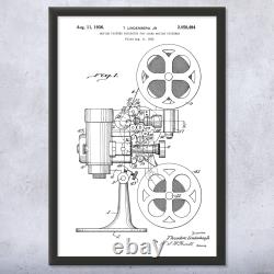 Framed Film Projector Wall Art Print Actor Gift Filmmaker Hollywood Home Theater