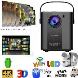 HD 1080P Mini Projector LED Home Theater Portable Video Cinema Wifi USB 3D UK