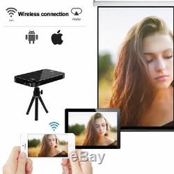 HD 4K Smart DLP Mini Projector Android WiFi Bluetooth 1080P 8G Home Theater HDMI