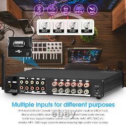HiFi 5.1 Channel Bluetooth Digital Amplifier USB/COAX/OPT Home Theater Amp LDAC