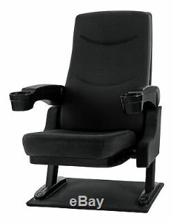Home Cinema Movie Theater Seat Armchair Sofa Chair Cupholder TV Furniture Black