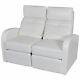 Home Theater 2-seat Recliner Artificial Leather Lounge Movie Seats Black/white