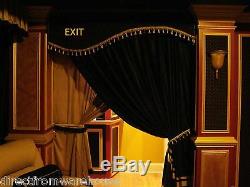 Home Theater Door Curtain Hand Crafted Cornice With Your Own Logo Velvet Or Silk