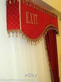 Home Theater Door Curtain Hand Crafted Cornice With Your Own Logo Velvet Or Silk