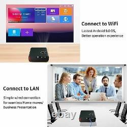 LED Smart Android 9.0 Projector Native 1080p Wifi Blue tooth Home Theater Office