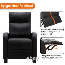 Leather Armchair Home Theatre Single Sofa Recliner Couch Padded Armrest Chair UK