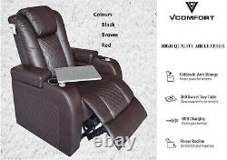 Luxurious Electric Home Theatre Cinema sofa chair Leather Air Recliner armchair