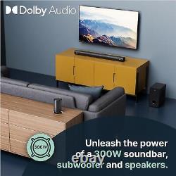 MAJORITY Bluetooth 5.1 Surround Sound System, 3D Dolby Audio Soundbar 300W