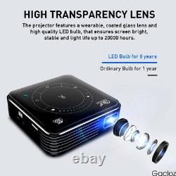 Mini DLP Android HD Projector 4K Wifi HDMI 1080P Home Office Cinema Theater USB