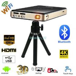 Mini DLP Projector 4K 2.4G/5G Wifi HD 1080P Home Cinema Theater Video HDMI USB