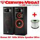 Pair Cerwin-vega Xls-12 12in 3 Way Floor Speakers Home Theater + 50' 14g Wire