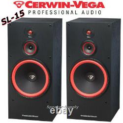 Pair Set Cerwin Vega SL-15 15 3-Way Floor Tower Speaker 400 Watts Home Theater