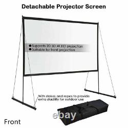 Projector Screen with Stand 150 inch 169 4K HD Indoor and Outdoor Home Theater