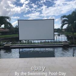 Projector Screen with Stand 150 inch 169 HD 4K Indoor and Outdoor Home Theater