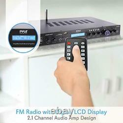Pyle 5 Channel Rack Mount Bluetooth Receiver, Home Theater Amp, Speaker Amplif