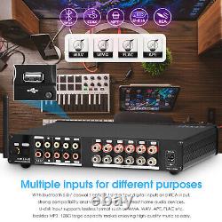 REAL 5.1 Channel Digital Amplifier Bluetooth 5.0 Power Amp for Home Theater 350W