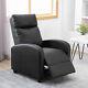Recliner Armchair Padded Seat Black Pu Leather Adjustable Sofa Theater Home Bn