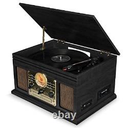 Record Player Vinyl Turntable with Speakers USB MP3 Playback/ Bluetooth/ FM CD