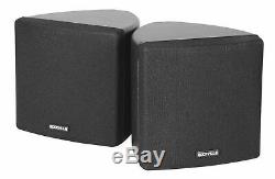 Rockville 1000 Watt Home Theater Bluetooth Receiver+(4) 3.5 Black Cube Speakers