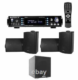 Rockville 1000w Home Theater Bluetooth Receiver+(4) Speakers+8 Subwoofer Sub