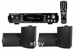 Rockville 1000w Home Theater Bluetooth Receiver+(4) Speakers withSwivel Brackets