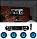 Rockville Home Theater Bluetooth Receiver+(4) In-ceiling 6.5 Blue Led Speakers