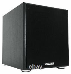 Rockville Rock Shaker 10 Inch Black 600w Powered Home Theater Subwoofer Sub