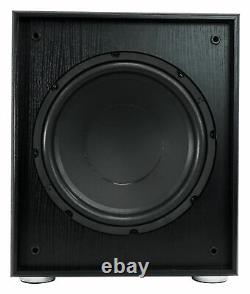 Rockville Rock Shaker 10 Inch Black 600w Powered Home Theater Subwoofer Sub