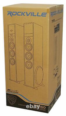Rockville TM150B Black Home Theater System Tower Speakers 10 Sub/Blueooth/USB