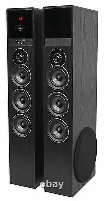 Rockville TM150B Black Home Theatre System Tower Speakers 10 Sub/Blueooth/USB