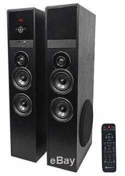 Rockville TM80B Black Home Theater System Tower Speakers 8 Sub/Bluetooth/USB