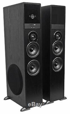 Rockville TM80B Black Home Theater System Tower Speakers 8 Sub/Bluetooth/USB