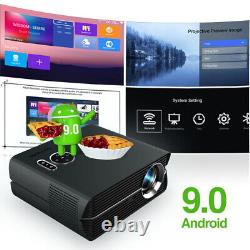 Smart Android 9.0 Blue-tooth Projector WIfi Home Theater Wifi 8500Lumens FHE LCD