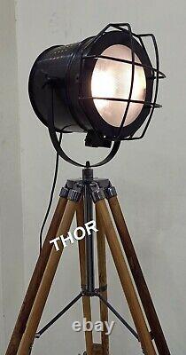 Spotlight Theater Nautical Home Decorative Tripod Search light lamp Floor Lamp