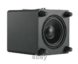 TDX 8-Inch Down Firing Powered Subwoofer Home Theater Surround Sound Black 8