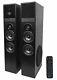 Tower Speaker Home Theater System+8 Sub For Samsung Nu6900 Television Tv-black