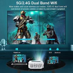 UHD 8K Decoding Projector Android 5G WiFi HD Multimedia Home Theater Video Movie