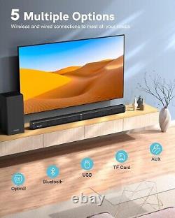 ULTIMEA 100W TV SoundBar 2.1 Bluetooth Speaker 5.0 Home Theater Sound System 3D