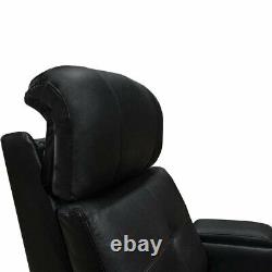 Valencia Verona Row of 2 Black Leather Power Reclining Home Theatre Seating
