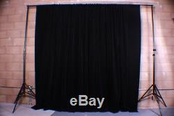 Velvet Custom Panel Drape 15W x 8H Black Home Theater Energy Efficient Curtain