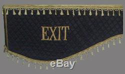 Velvet Home Theater Exit Curtain Valance Hand Crafted Door Cornice Your Own Logo