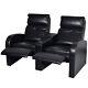 Vidaxl 2-seater Home Theater Recliner Sofa Black Faux Leather