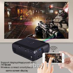 WiFi 4K 3D 1080P LED Projector Home Theater Android Bluetooth AV/TV/USB/HDMI JS