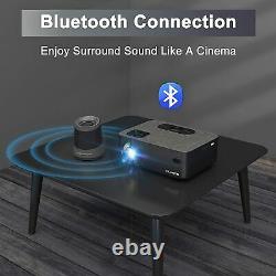 WiFi Bluetooth Mini Projector with Smart Phone Sync Home Cinema Theatre 1080p HD