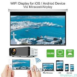 Wifi HD 3D 4K Bluetooth Mini Android LCD Projector Home Movie Theater HDMI AV UK